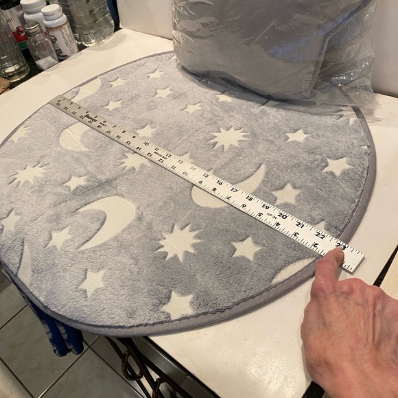 NWOT Plush Glow-in-the-Dark Moon & Stars Mat and
NIP Plush Star Pillow - Picture 2 of 5